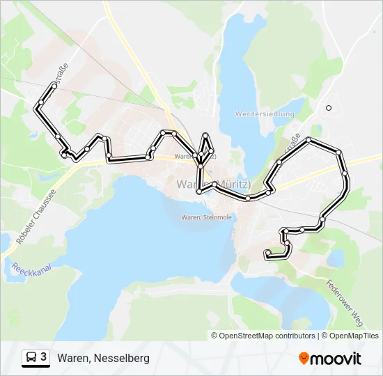 3 Bus Line Map