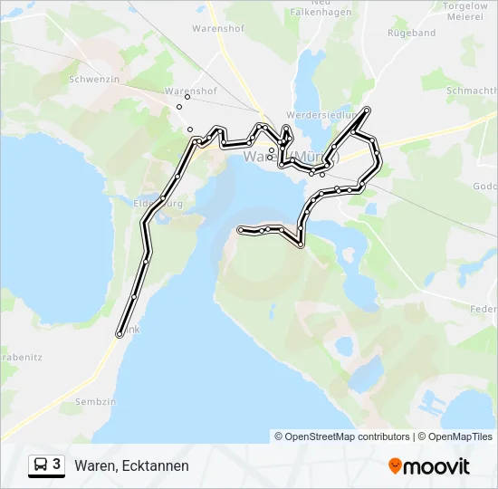 3 Bus Line Map