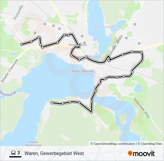 3 Bus Line Map