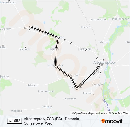 307 Route: Schedules, Stops & Maps - Altentreptow, Zob (Ea) (Updated)