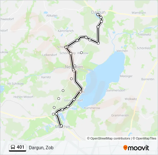 401 Bus Line Map