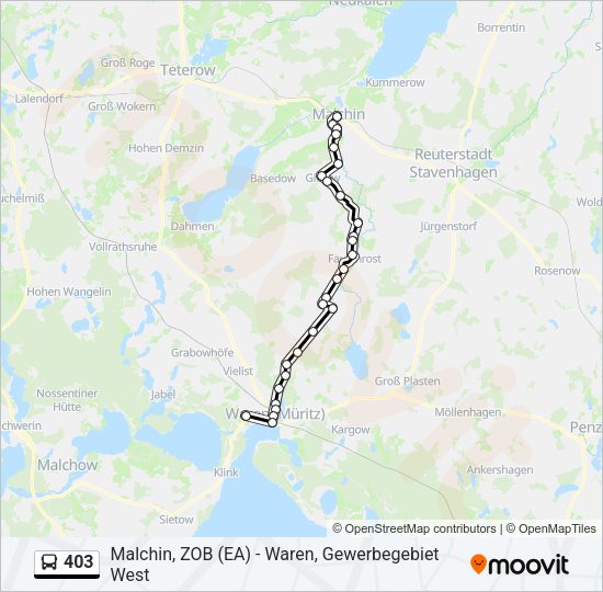 Buslinie 403 Karte