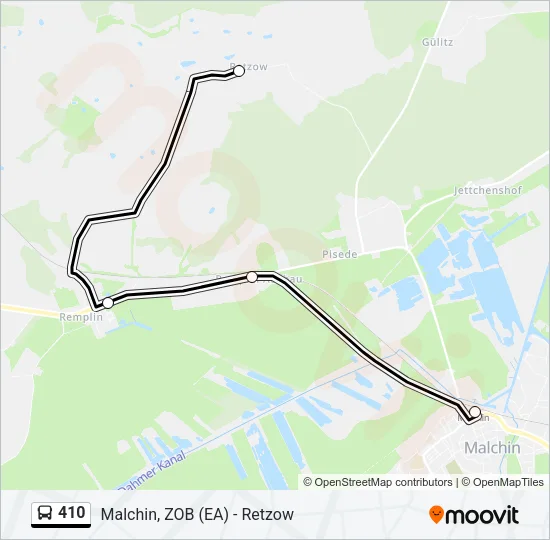 Автобус 410: карта маршрута