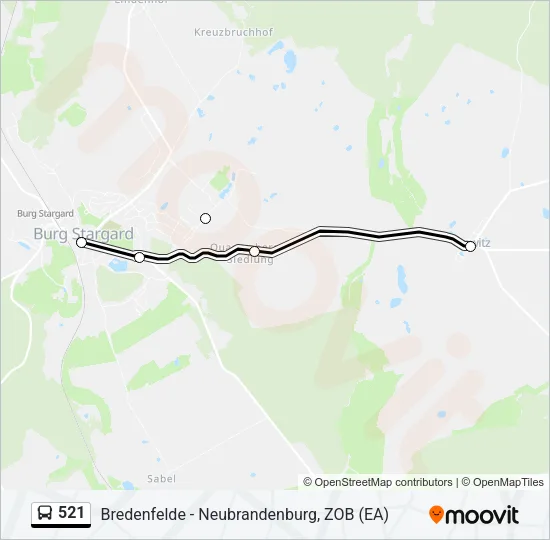 521 Bus Line Map