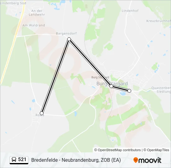 521 Bus Line Map