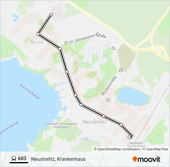 603 Bus Line Map