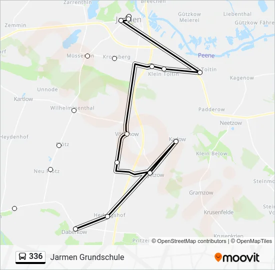 Автобус 336: карта маршрута