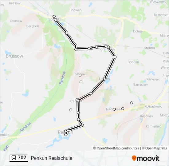 702 Bus Line Map