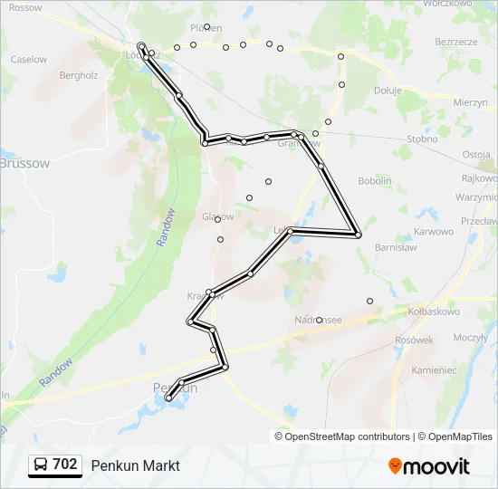 702 Bus Line Map