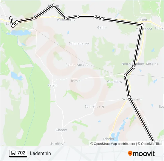 702 Bus Line Map