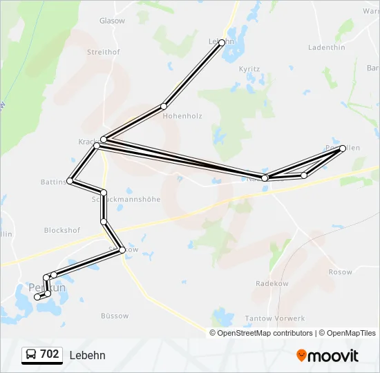 702 Bus Line Map
