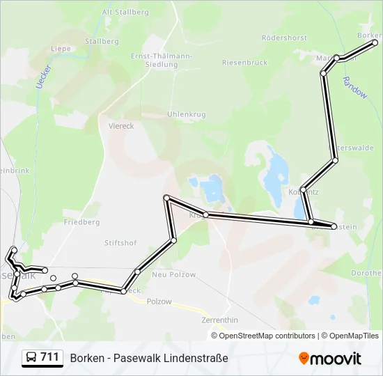 711 Bus Line Map