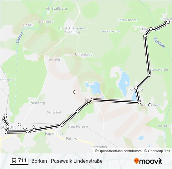711 Bus Line Map