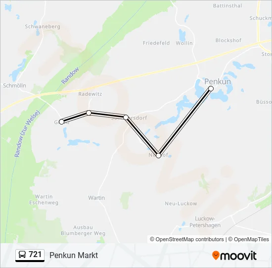 721 Bus Line Map