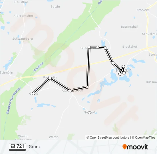 721 Bus Line Map