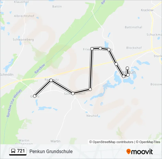 721 Bus Line Map