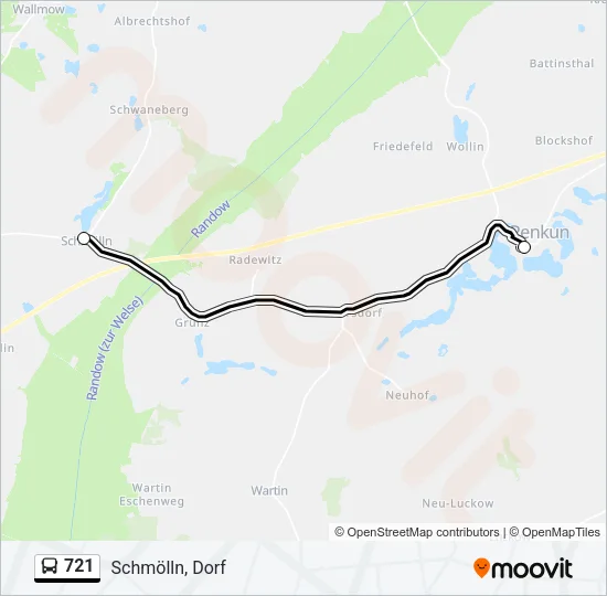 721 Bus Line Map