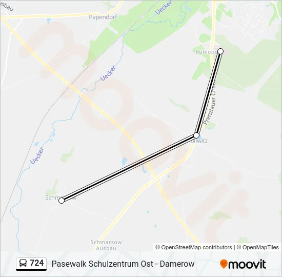 724 Bus Line Map
