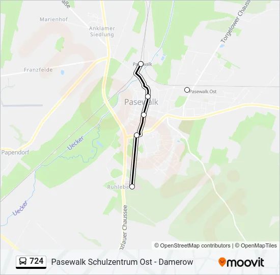 724 Bus Line Map