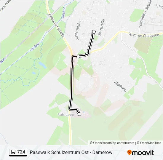 724 Bus Line Map