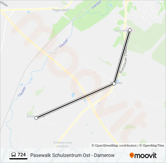 724 Bus Line Map