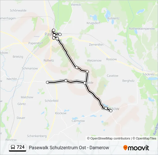 724 Bus Line Map