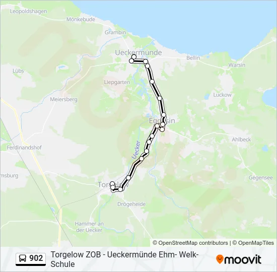 902 Bus Line Map
