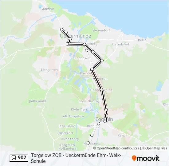 902 Bus Line Map
