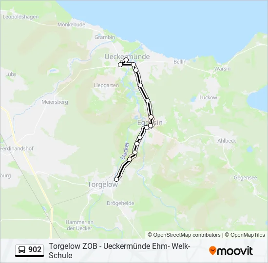 902 Bus Line Map