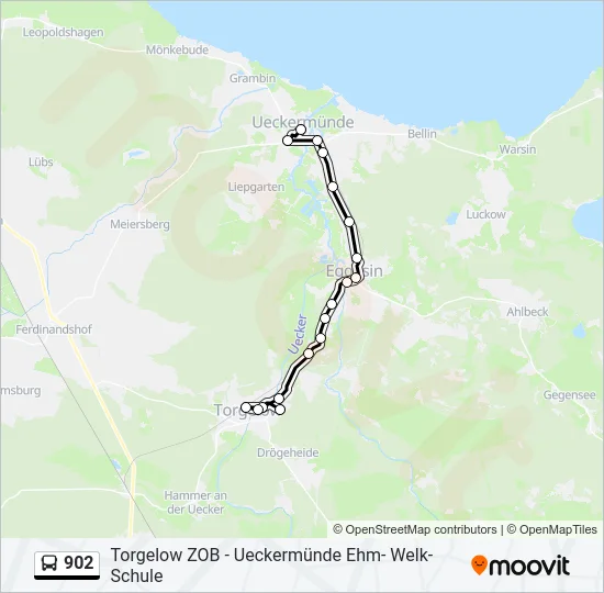 902 Bus Line Map