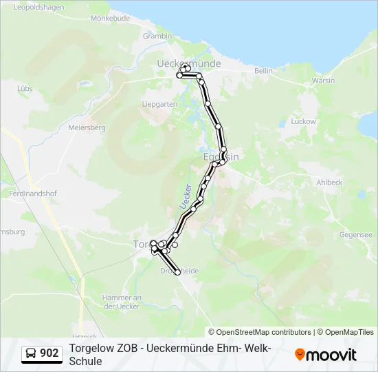 902 Bus Line Map