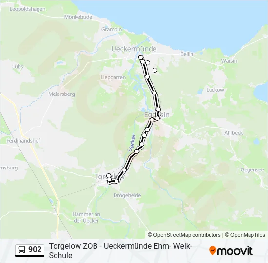 902 Bus Line Map