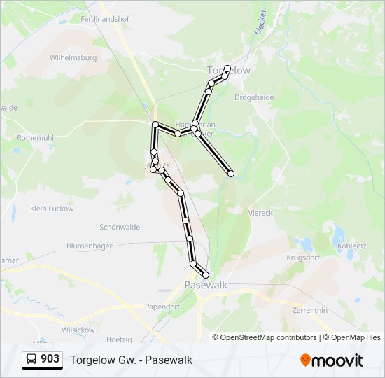 903 Route: Schedules, Stops & Maps - Torgelow Zob (Updated)