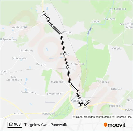 Автобус 903: карта маршрута