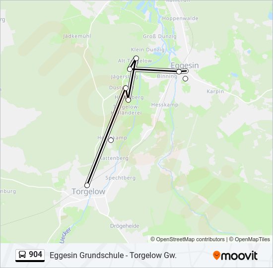 904 Route: Schedules, Stops & Maps - Torgelow Zob (Updated)