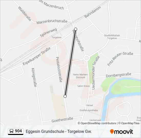904 Bus Line Map