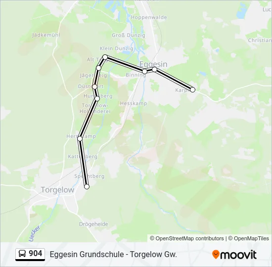 904 Bus Line Map