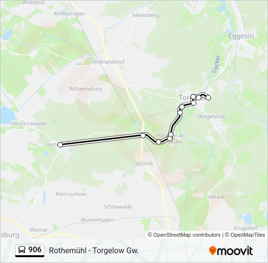 906 Bus Line Map
