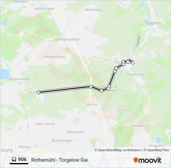 906 Bus Line Map