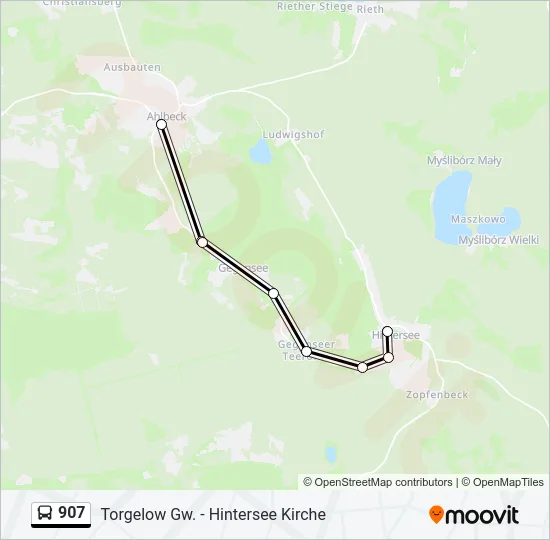 907 Bus Line Map
