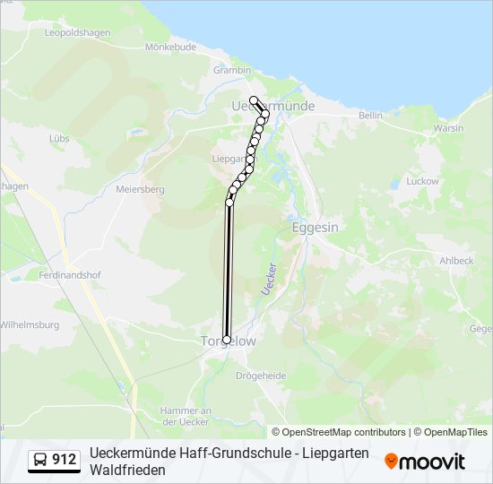 912 Route: Schedules, Stops & Maps - Ueckermünde Apfelallee (Updated)