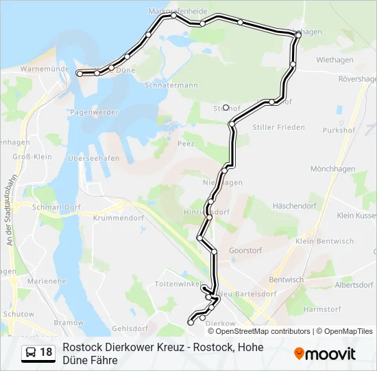 18 Bus Line Map