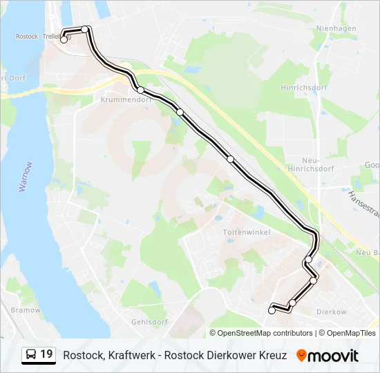 19 Bus Line Map