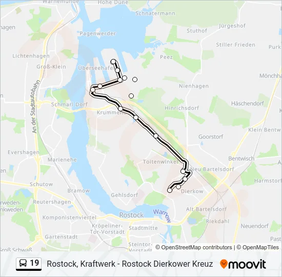 19 Bus Line Map