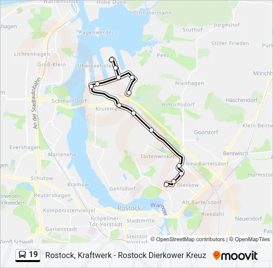19 Bus Line Map