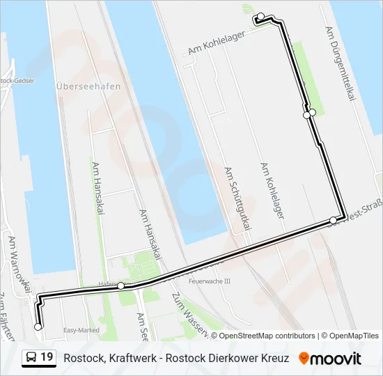 19 Bus Line Map