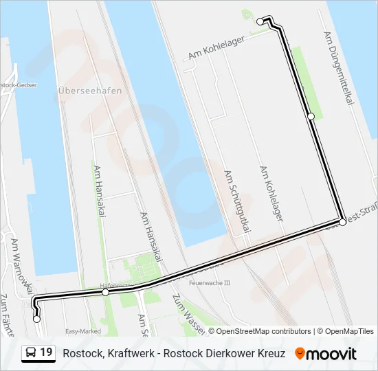 19 Bus Line Map