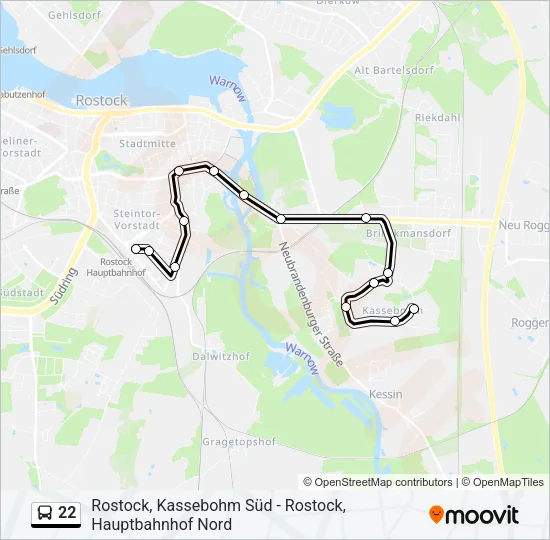 22 Bus Line Map