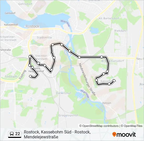 22 Bus Line Map