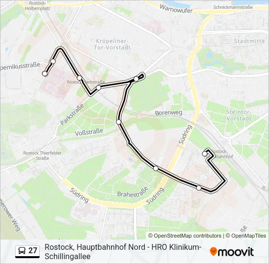 27 Bus Line Map